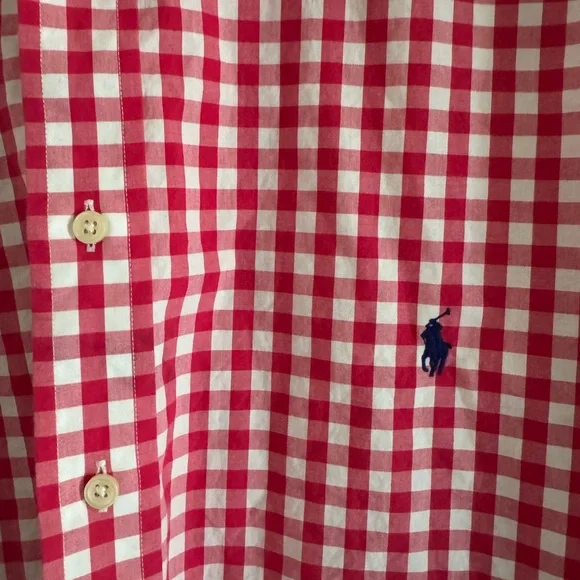Ralph Lauren Red and White Checkered Shirt - Picture 3 of 5